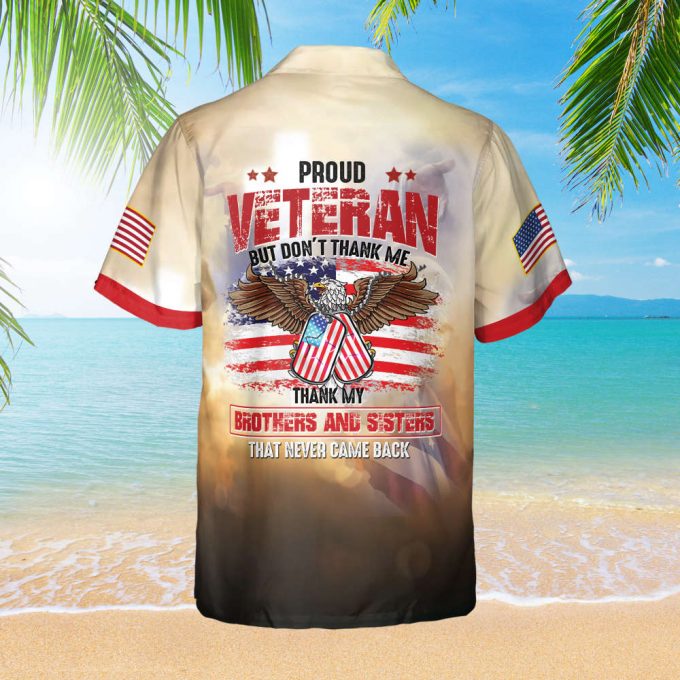 American Eagle One Nation Under God Proud Veteran Hawaiian Shirt Christian Gift