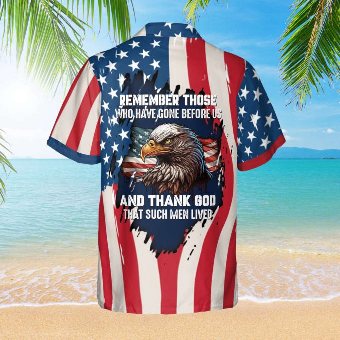 American Flag Eagle Remember Veteran Hawaiian Shirt Patriotic Memorial Day Gift