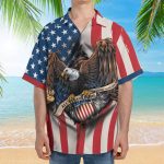 American Flag Eagle Remember Veteran Hawaiian Shirt Patriotic Memorial Day Gift