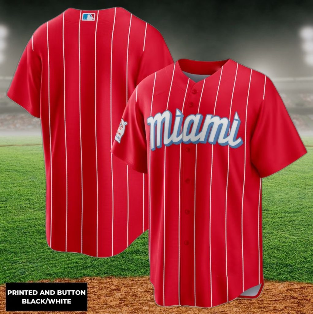 Baseball Miami Marlins Red City Connect Baseball Jersey