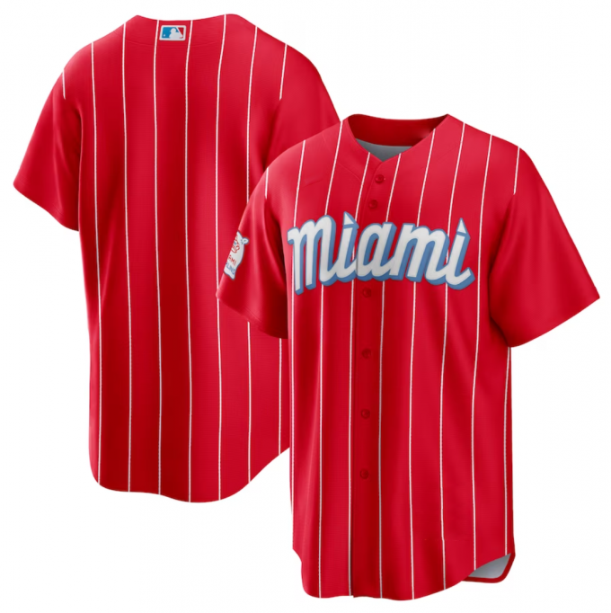 Baseball Miami Marlins Red City Connect Baseball Jersey