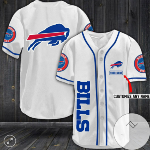 Buffalo Bills Shirt, White Baseball Jersey Best Print Shirt For Men, Sport Lover