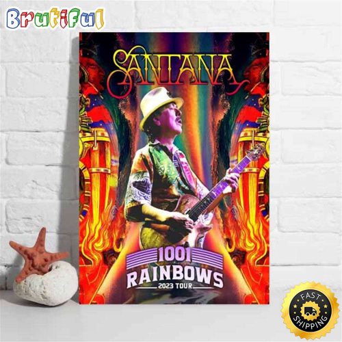 Carlos Santana 1001 Rainbows Las Vegas Tour 2023 Poster