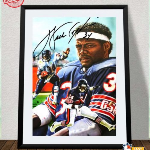 Chicago Bears Walter Payton #34 Posters Baseball Player Signature Wall art