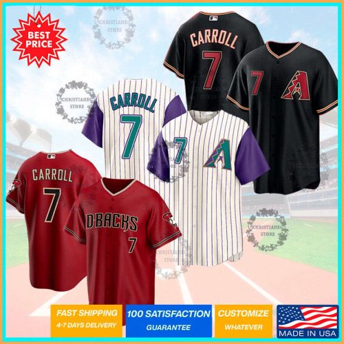 Corbin Carroll #7 Arizona Team City Baseball Jersey Many Color Print S-5XL