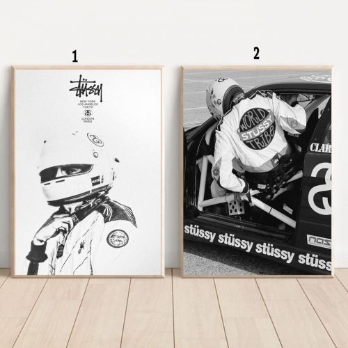 Custom Stussy Racer Vintage Retro Fashion Poster Wall Hanging Decor Unframed