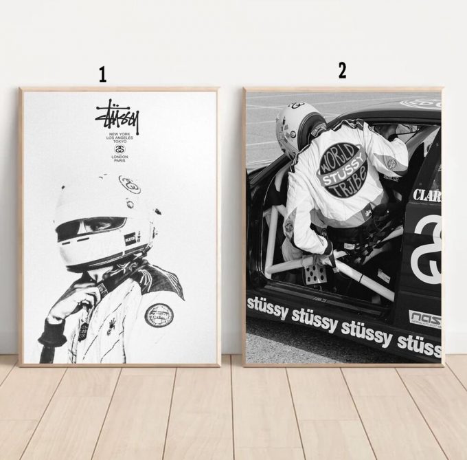 Custom Stussy Racer Vintage Retro Fashion Poster Wall Hanging Decor Unframed