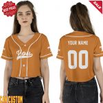 Custom Volunteers Baseball Jersey Crop top Jersey Women Tennessee Jersey Orange