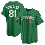 Dodgers Mexico Baseball No.81 Gonzalez Baseball Jersey Printed