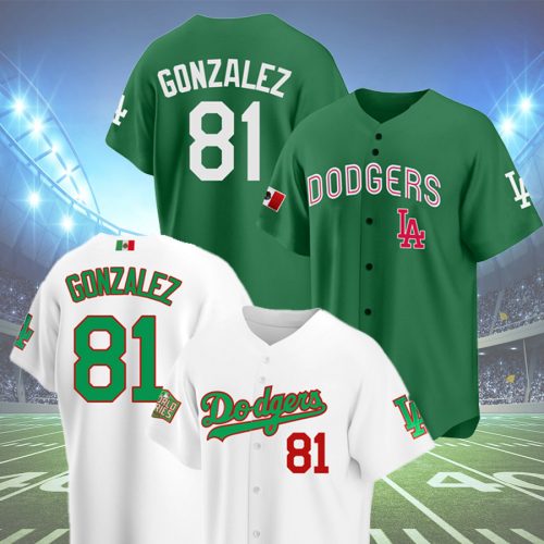 Dodgers Mexico Baseball No.81 Gonzalez Baseball Jersey Printed