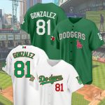 Dodgers Mexico Baseball No.81 Gonzalez Baseball Jersey Printed