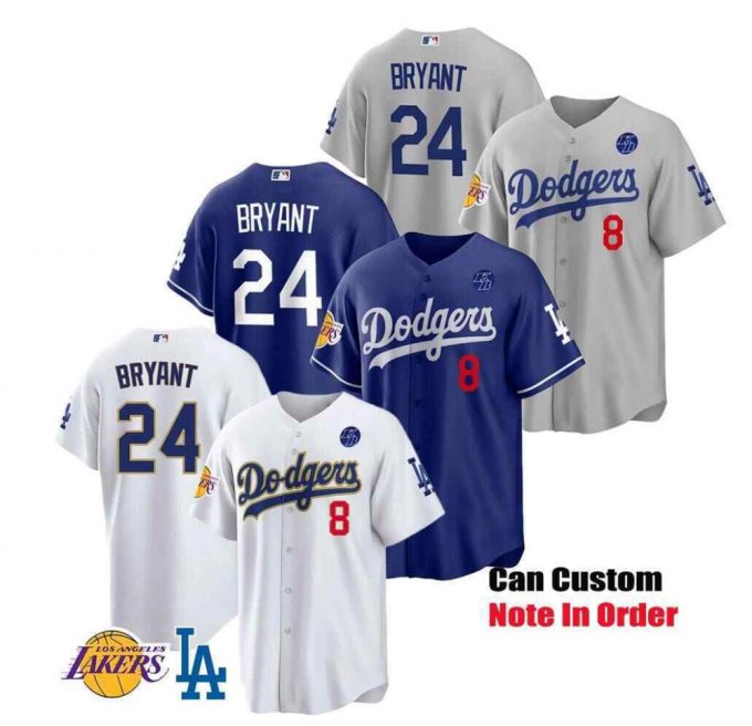 Fan Made Bryant #24 Fan Dodgers Baseball Jersey Printed Many Colors