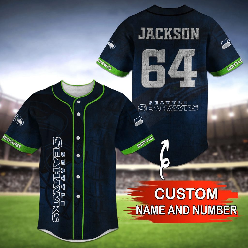 Football Game Hobby Seattle Seahawks Baseball Jersey Fanmade Printed Jersey