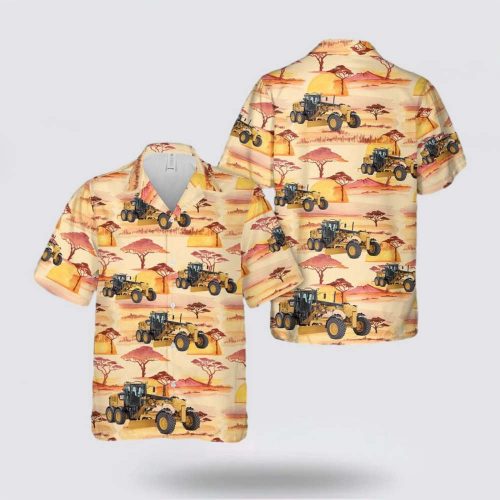 Grader Heavy Equipment Truck Pattern Hawaiian Shirt – Gift For Trucker