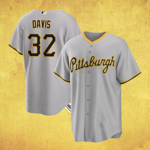 Henry Davis #32 Pittsburgh Pirates Name & Number Baseball Jersey Grey Printed