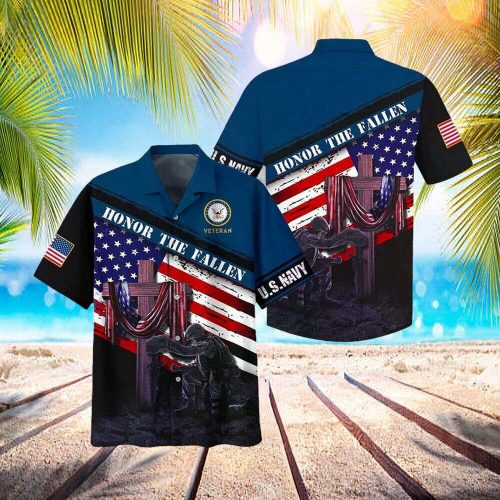 Honor The Fallen US Navy  Men Hawaiian Shirt – Gift For  Adults And Men