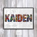 Personalized Name Art Prints | Superhero Nursery Name Poster | Marvell Nursery Deco | Gifts for Comics Lovers | Avenger Wall Art (No Frame)