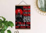 Pain Is Your Friend Japanese Samurai Poster Canvas Japan Warrior Wall Art Print Wooden Hanger Frame Inspirational Gift Home Decoration