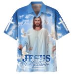 Jesus With His Arms Open Hawaiian Shirt – Jesus Is My Savior Hawaiian Shirts – Christian Hawaiian Shirt – Jesus Hawaiian Shirts