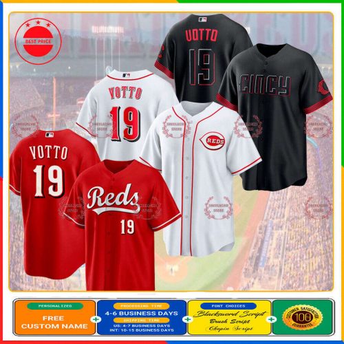 Joey Votto No.19 Reds For Men Baseball Jersey Print For Fan Made S-5XL