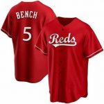 Johnny Bench No.5 Reds Team 2023 Season Pritned Baseball Jersey