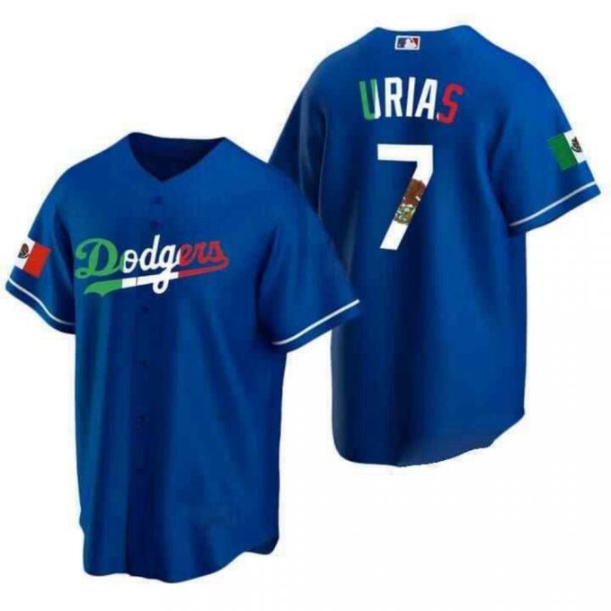 Julio Urias Mexican Heritage Night Baseball Jersey Printed Fan Dodgers