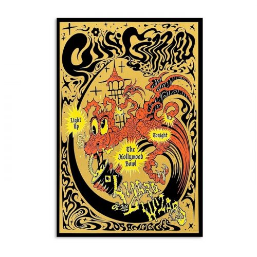 King Gizzard & The Lizard Wizard Hollywood Bowl Los Angeles Poster Unframe Paper