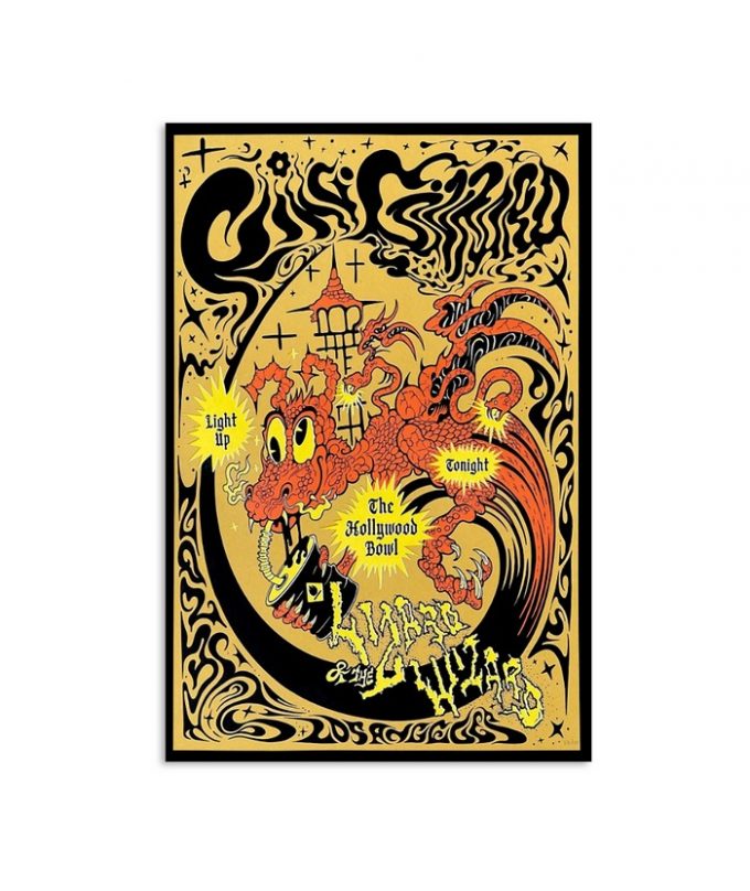 King Gizzard &Amp; The Lizard Wizard Hollywood Bowl Los Angeles Poster Unframe Paper