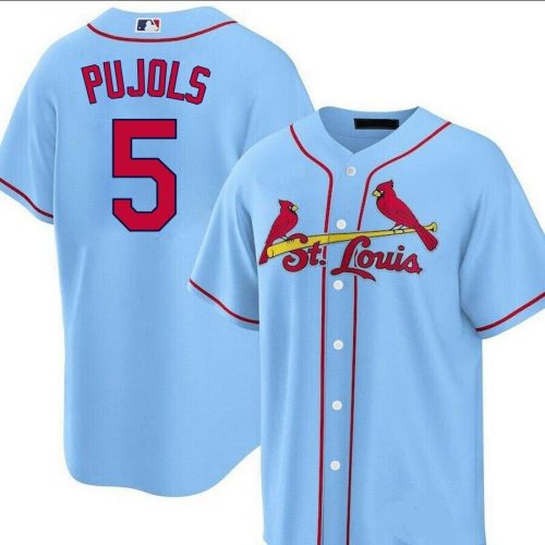 Light Blue Albert Pujols St Louis Cardinals Baseball Jersey