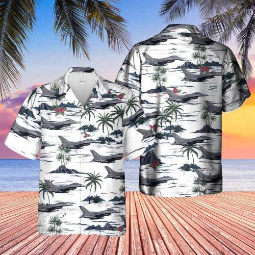 Lockheed F-16CM Hawaiian Shirt: Best Beachwear for Men – US Air Force Falcon Shirts