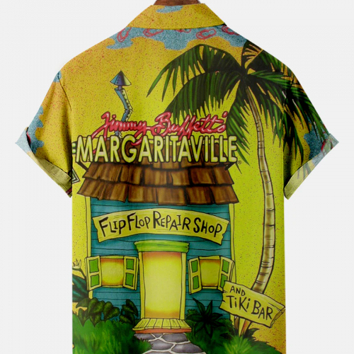 Margaritaville Summer Tiki Bar Revelry Holiday Hawaiian Shirt