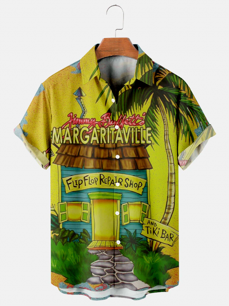 Margaritaville Summer Tiki Bar Revelry Holiday Hawaiian Shirt