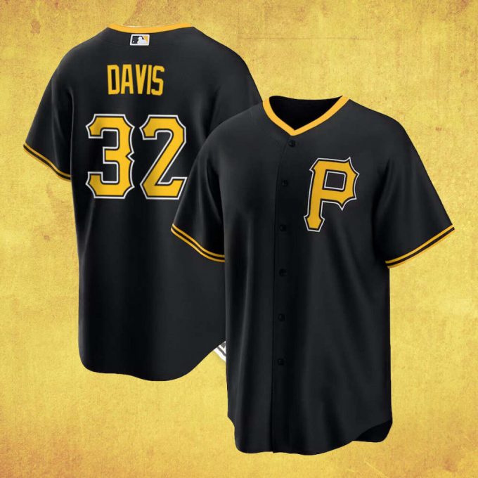 Men’S Henry Davis #32 Pirates Baseball Jersey Printed Color Collection