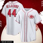 New Style DeLa Cruz #44 Cincinnati Reds White Baseball Jersey S/5XL