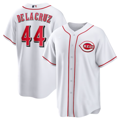 New Style DeLa Cruz #44 Cincinnati Reds White Baseball Jersey S/5XL