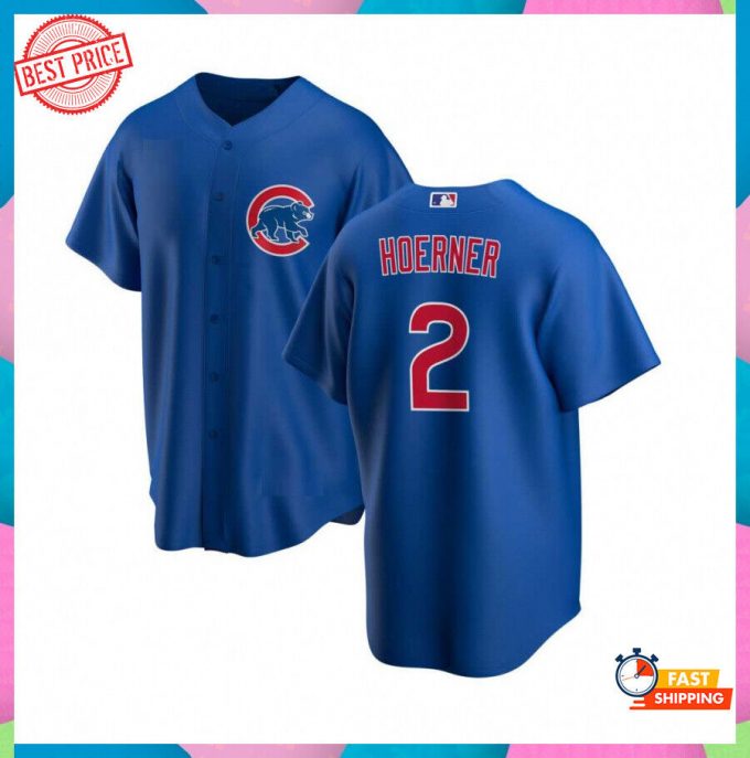 Nico Hoerner #2 Chicagoo Cubs 2023 Season Aop Baseball Shirt Fanmade