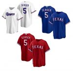 No.5 Rangers Corey Seager 2023 Baseball Jersey Many Colors Print Fan Made