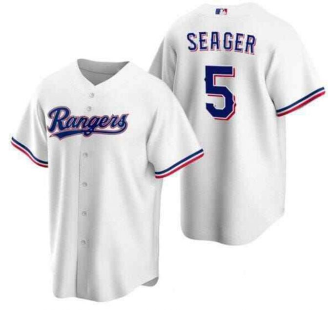 No.5 Rangers Corey Seager 2023 Baseball Jersey Many Colors Print Fan Made