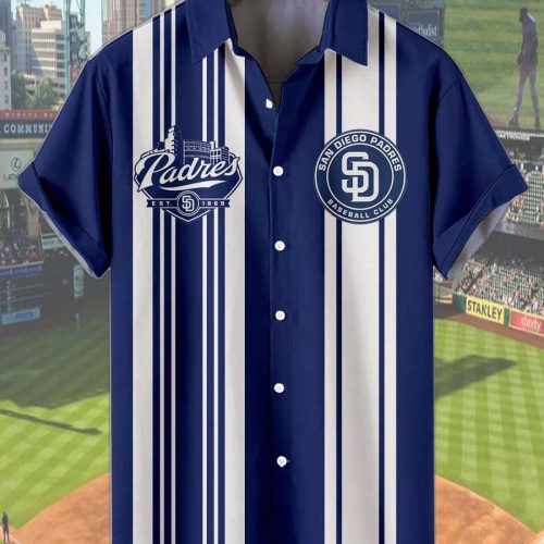 Padres EST.1986 Throwback Casual Style Button Down Shirt Hawaiian Shirt