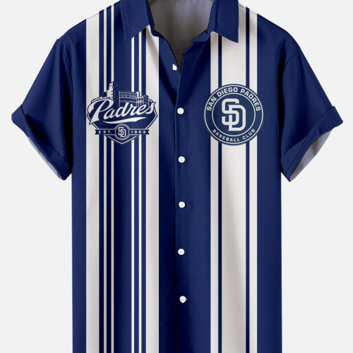 Padres EST.1986 Throwback Casual Style Button Down Shirt Hawaiian Shirt