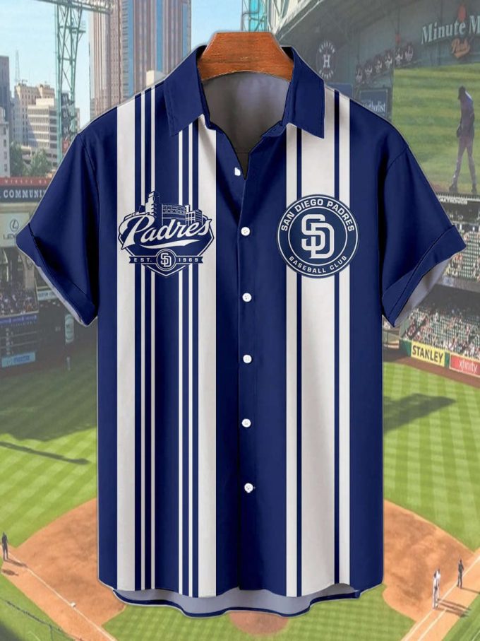 Padres Est.1986 Throwback Casual Style Button Down Shirt Hawaiian Shirt