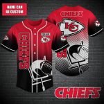 Personalized Football KC Chiefs Logo Sport Team Baseball Jersey Shirt For Fans