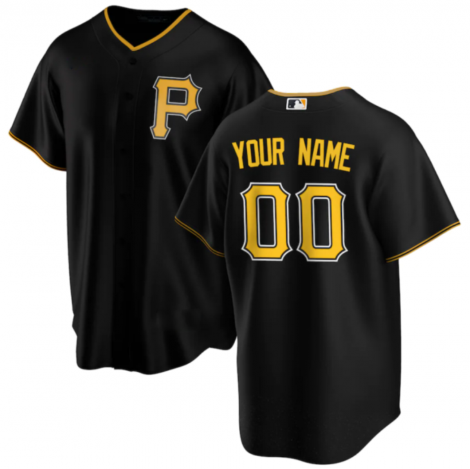 Pittsburgh Pirates Black Alternate Custom Name Number Baseball Jersey