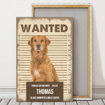 Personalized Canvas/Poster for Pet Lovers – Best Gift with your own photos – WANTED Pets/Dogs/Cats