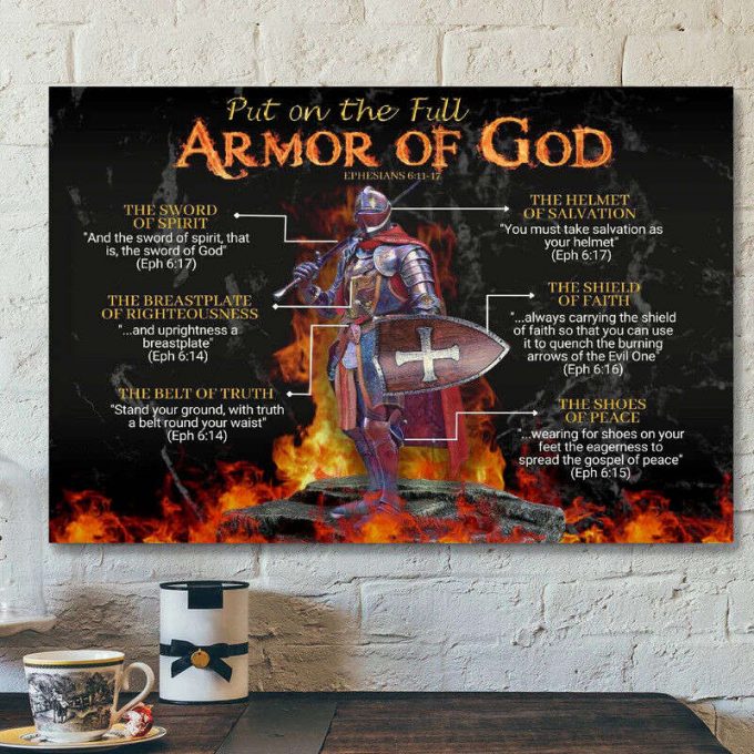 Put On The Full Armor Of God Canvas Christian Poster Canvas Gift For God Lover