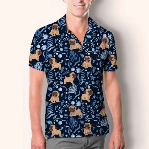 Stylish Pug Hawaiian Print Shirts – Men s Short Sleeve Hawaiian Shirt