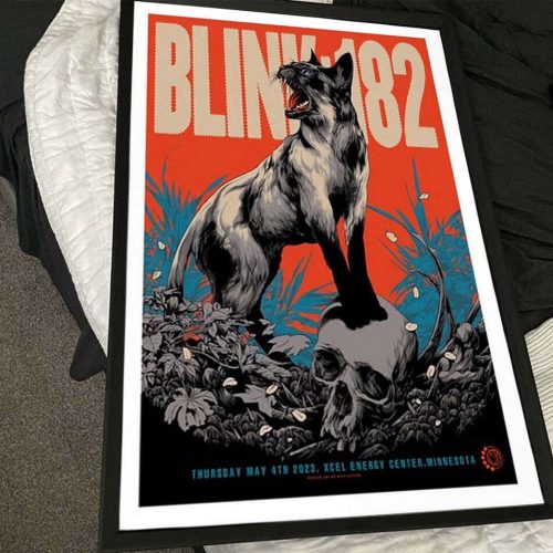 the 182 blink poster in St Paul Minnesota may 4th 2023 poster Wall Hanging Decor