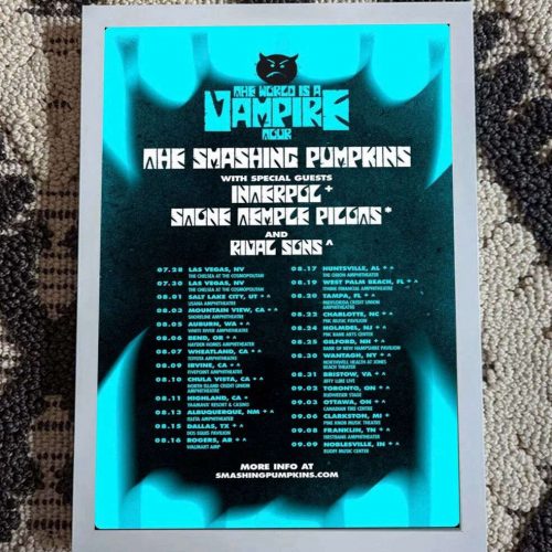 The Smashing Pumpkins The World Is a Vampire Tour 2023 Poster Unframed Paper