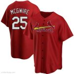 Throwback Mark McGwire #25 Red Cardinals Unisex Baseball Jersey Printed