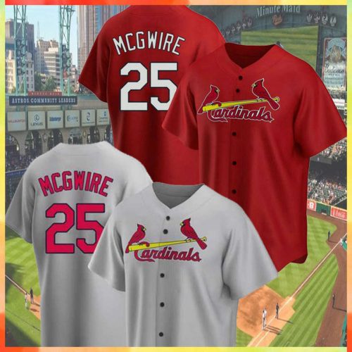 Throwback Mark McGwire #25 Red Cardinals Unisex Baseball Jersey Printed